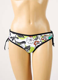Chiloți de baie imprimeu floral bikini alb CHERRY BEACH femeie