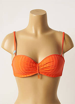 Sutien de costum de baie elasticitate sutien balconet cu decolteu înalt portocalie CHERRY BEACH femeie