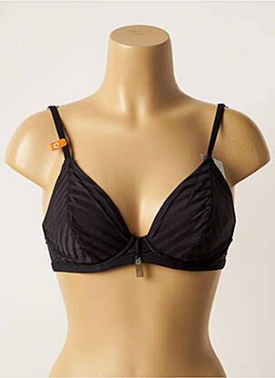 Sutien de costum de baie elasticitate top sutien modelat negru CHERRY BEACH femeie