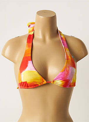 Sutien de costum de baie elasticitate top triunghiuri portocalie CHERRY BEACH femeie
