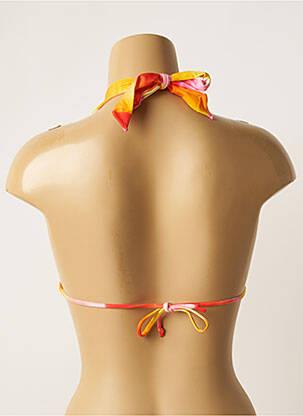 Sutien de costum de baie elasticitate top triunghiuri portocalie CHERRY BEACH femeie