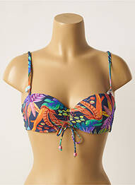 Sutien de costum de baie elasticitate top sutien modelat albastru CHERRY BEACH femeie