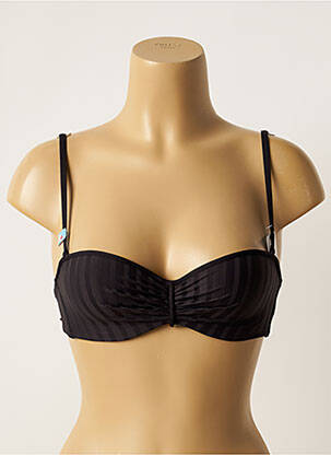 Sutien de costum de baie elasticitate top sutien modelat negru CHERRY BEACH femeie
