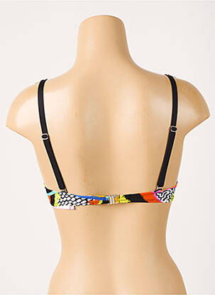Sutien de costum de baie elasticitate top sutien push-up negru ANTIGEL femeie