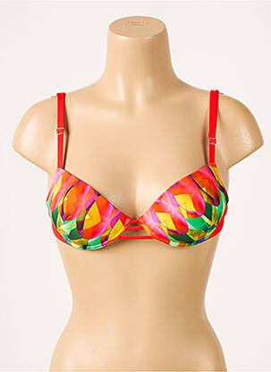 Sutien de costum de baie elasticitate top sutien push-up roșu ANTIGEL femeie