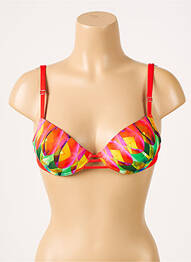 Sutien de costum de baie elasticitate top sutien push-up roșu ANTIGEL femme