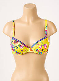 Sutien de costum de baie elasticitate top sutien push-up galben ANTIGEL femme