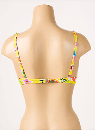 Sutien de costum de baie elasticitate top sutien push-up galben ANTIGEL femeie