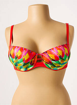 Sutien de costum de baie elasticitate top sutien modelat roșu ANTIGEL femeie