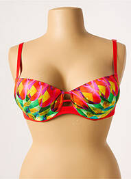 Sutien de costum de baie elasticitate top sutien modelat roșu ANTIGEL femme
