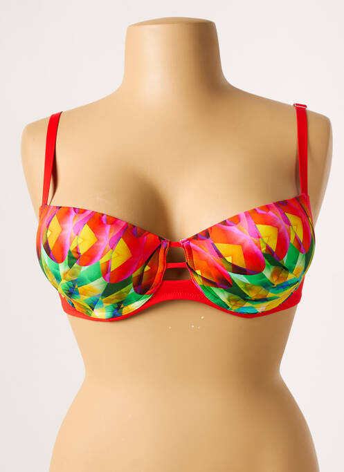 Sutien de costum de baie roșu ANTIGEL femeie