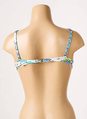 Sutien de costum de baie elasticitate top sutien push-up albastru ANTIGEL femeie