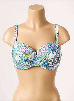Sutien de costum de baie top sutien modelat top sutien modelat albastru ANTIGEL femeie
