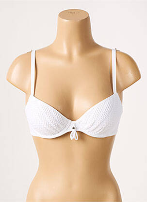 Sutien de costum de baie elasticitate top sutien push-up alb ANTIGEL femeie