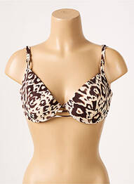 Sutien de costum de baie elasticitate top sutien modelat maro ANTIGEL femme