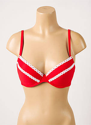 Sutien de costum de baie elasticitate top sutien push-up roșu ANTIGEL femeie