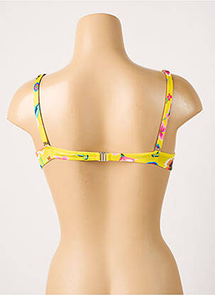 Sutien de costum de baie elasticitate top sutien push-up galben ANTIGEL femeie