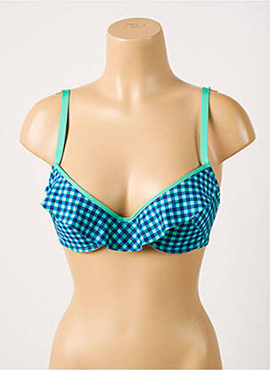 Sutien de costum de baie elasticitate top sutien modelat albastru ANTIGEL femeie