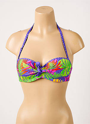 Sutien de costum de baie elasticitate sutien balconet cu decolteu înalt violet ANTIGEL femeie