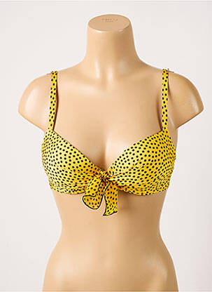 Sutien de costum de baie elasticitate top sutien push-up galben ANTIGEL femeie