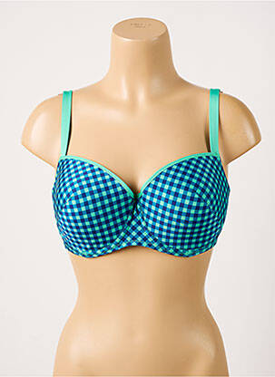 Sutien de costum de baie elasticitate top sutien modelat albastru ANTIGEL femeie
