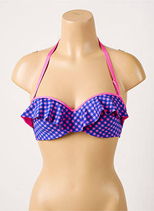 Sutien de costum de baie elasticitate sutien balconet cu decolteu înalt violet ANTIGEL femeie