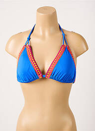 Sutien de costum de baie elasticitate sutien cu susținere înaltă și burete detașabil albastru ANTIGEL femme