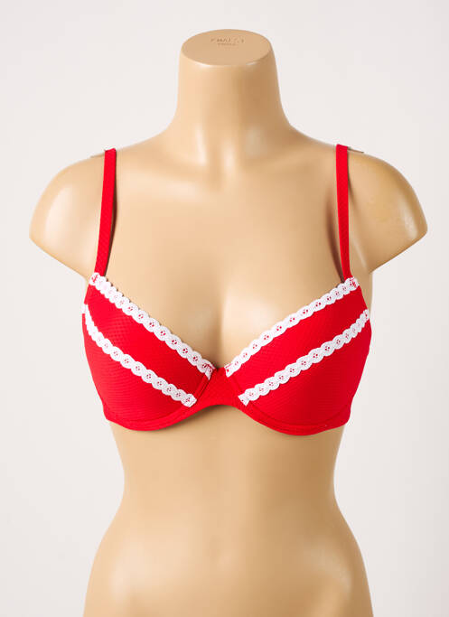 Sutien de costum de baie roșu ANTIGEL femeie