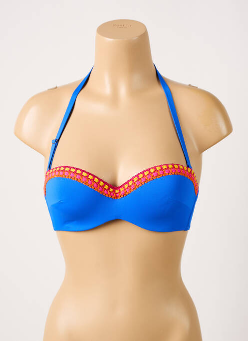 Sutien de costum de baie albastru ANTIGEL femeie
