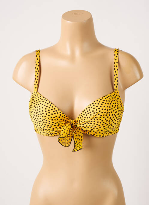 Sutien de costum de baie elasticitate top sutien push-up galben ANTIGEL femme