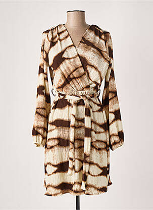 Rochie scurtă bej PAPILLONNE femeie