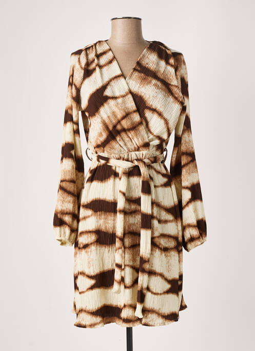 Rochie scurtă bej PAPILLONNE femeie