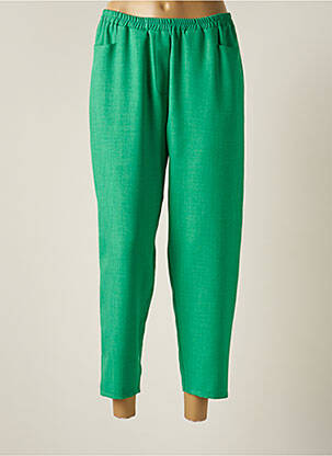 Pantalon 7/8 talie elastică mărime normală verde KAKIE femeie