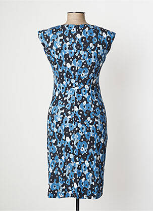 Rochie midi imprimeu floral mâneci scurte albastru SANDWICH femeie