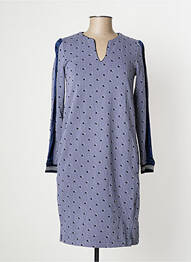 Rochie midi mâneci lungi mâneci lungi albastru SANDWICH femme