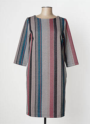 Rochie midi mâneci 3/4 mâneci 3/4 gri SANDWICH femeie