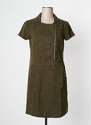 Rochie scurtă mâneci scurte mâneci scurte verde ONE SPIRIT femeie