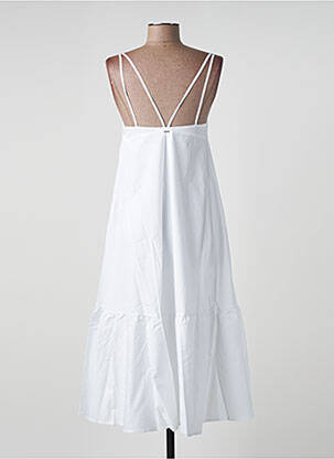 Rochie midi croială fluidă fără mâneci alb IKKS femeie