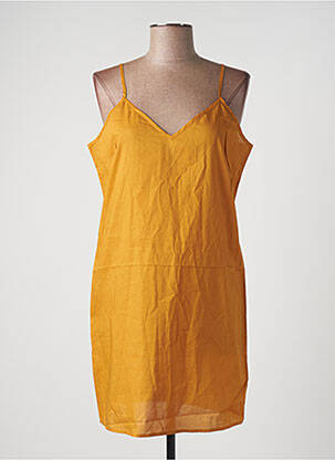 Rochie scurtă fără mâneci fără mâneci galben I.CODE (By IKKS) femeie