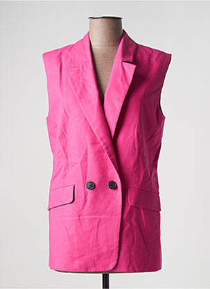 Jachete casual guler tip costum roz IKKS femeie