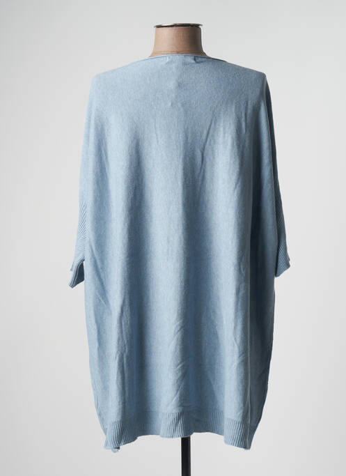 Pulover tunică țesătură melanj mâneci lungi albastru SANDWICH femme