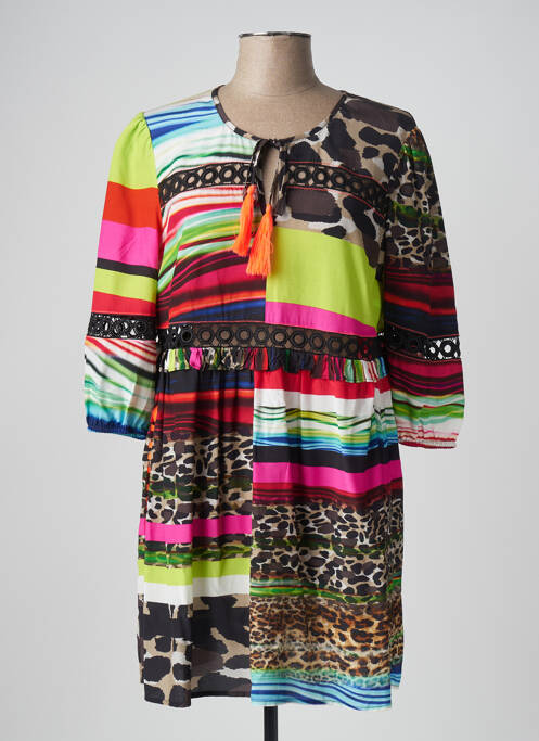 Rochie scurtă mâneci 3/4 mâneci 3/4 negru SPORTALM femme