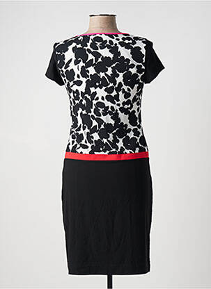 Rochie midi imprimeu fantezie mâneci scurte negru GARELLA femeie