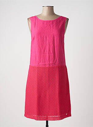 Rochie midi roz RIVIERES DE LUNE femeie