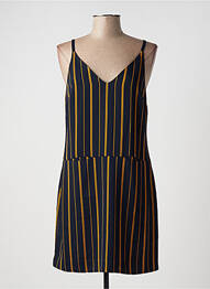 Rochie scurtă guler în v bretele subțiri albastru NICE THINGS femeie