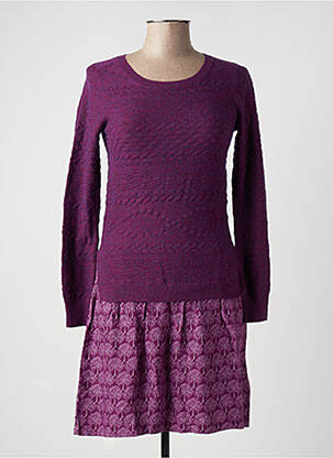 Rochie scurtă mâneci lungi mâneci lungi violet WHITE STUFF femeie