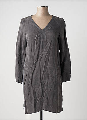 Rochie scurtă mâneci lungi mâneci lungi gri UNO PIU UNO femeie