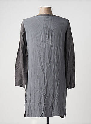 Rochie scurtă mâneci lungi mâneci lungi gri UNO PIU UNO femeie