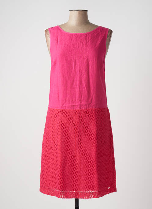 Rochie midi roz RIVIERES DE LUNE femeie