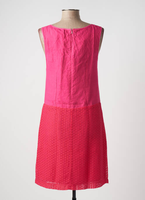 Rochie midi roz RIVIERES DE LUNE femeie